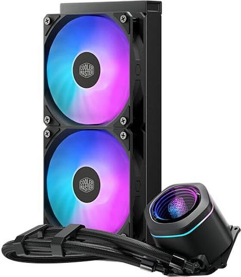 CoolerMaster MasterLiq Core Nex360 ARGB Water Cooling System AIO CPU with 2 Fans 120mm