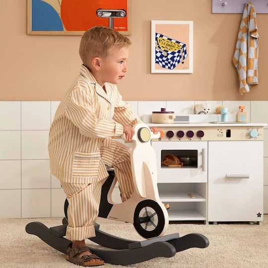 Kids Concept Ξύλινο Κουνιστό Παιχνίδι Σκούτερ για 18+ μηνών για Βάρος έως 50kg Μπεζ