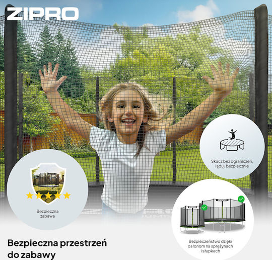 Zipro Trampolines Outdoor Diameter 374cm with Net