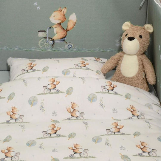 Baby Oliver Βρεφική Παπλωματοθήκη Μπεζ 100x140εκ.