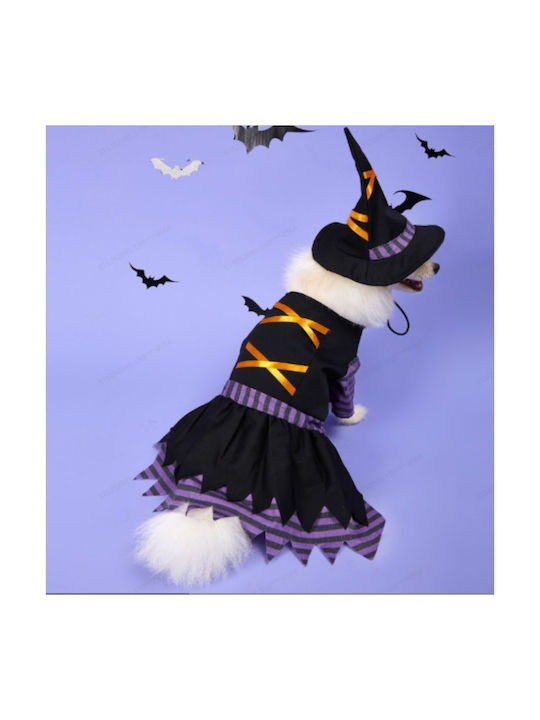 Kleine Hexe Halloween Ganzkörperbekleidung für Hunde 40cm