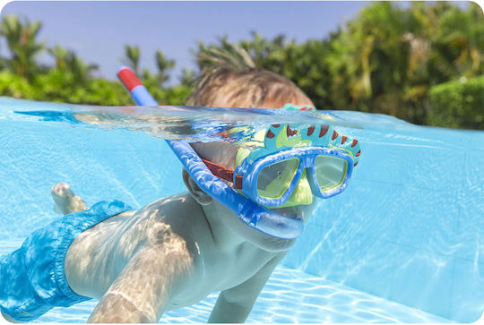 Bestway Mască De Scufundare Din Silicon Cu Snorkel Pentru Copii Albastru/ Galben