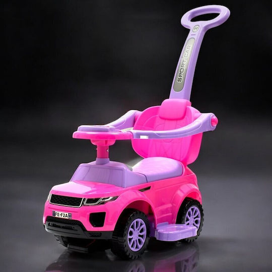 BabyMix Mașină Sport Ride On Cu Mâner Pentru 12+ Luni Roz