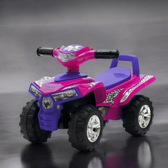 BabyMix Quad Lauflernhilfe Weiterfahren für 12+ Monate mit Geräuschen Fuchsie