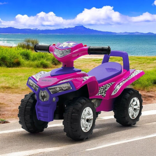 BabyMix Quad Lauflernhilfe Weiterfahren für 12+ Monate mit Geräuschen Fuchsie