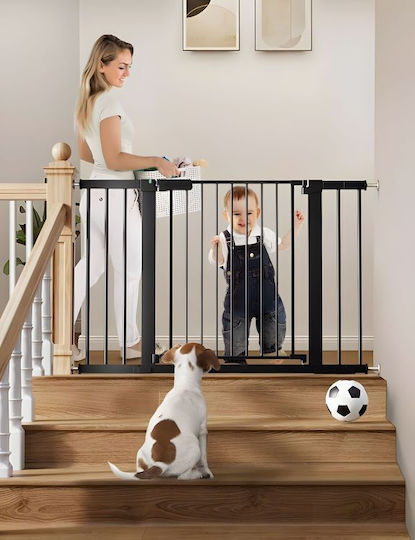 Ecotoys Врата За Куче В Черен Цвят 81 x 74см