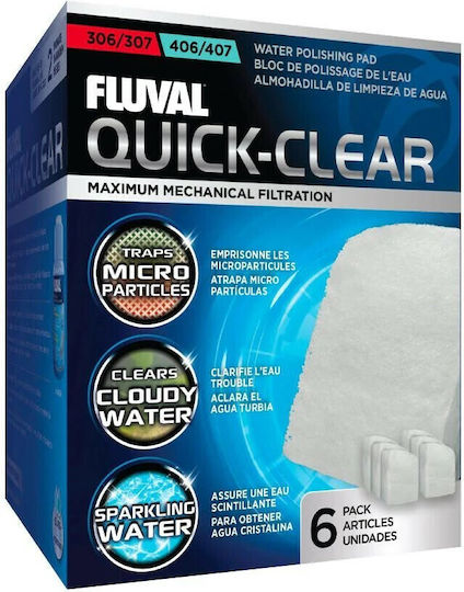 Fluval Fine Filter Pads 305/405 Sponge for Aquarium Filtering 6τμχ 6pcs
