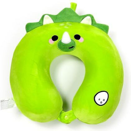 Puckator Memory Foam Travel Pillow Travel Set Pillow for Kids Green