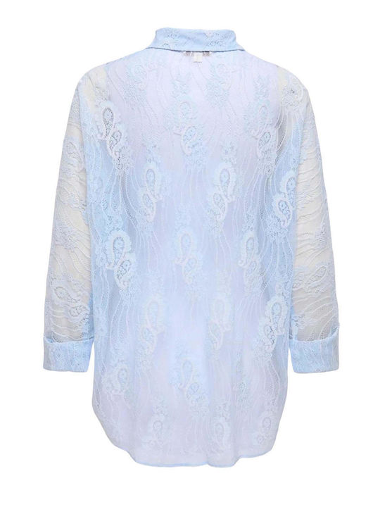 Langärmeliges Damenhemden Light Blue
