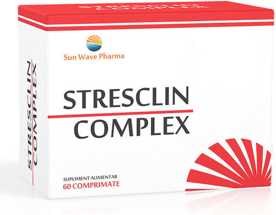 Sun Wave Pharma Stresclin Complex Supliment Pentru Memorie și Concentrare 60 Capsule
