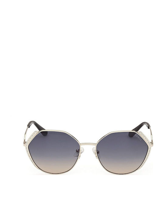 Guess Women's Sunglasses with Gold Metal Frame and Purple Gradient Lens GU7842-S 33W