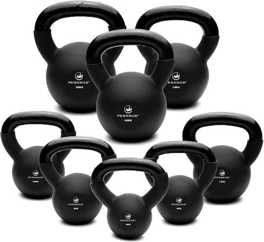 Pegasus Kettlebell aus Gusseisen 12kg Schwarz