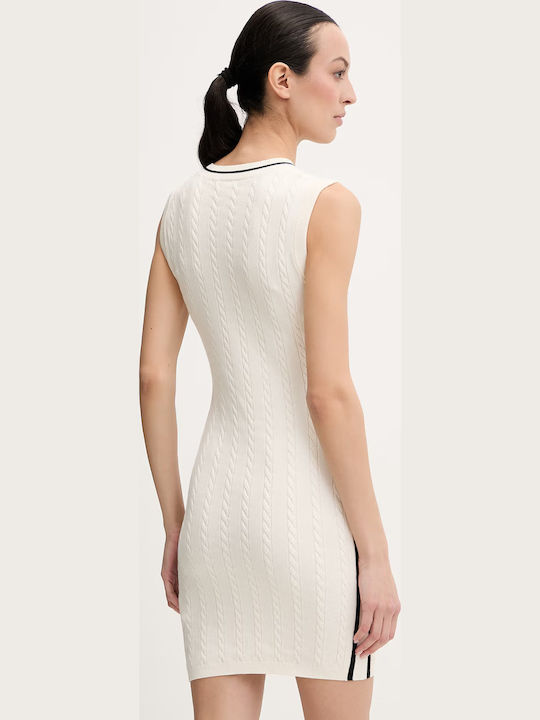 Καλοκαιρινό Mini Αθλητικό Φόρεμα Αμάνικο Off White