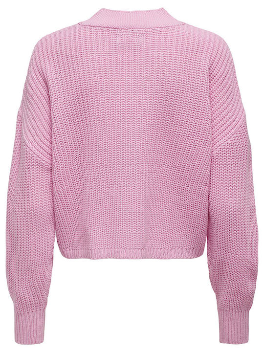 NICE Short Women's Knitted Cardigan Prism Pink