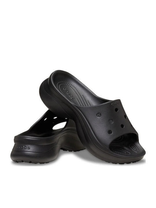 Classic Slides with Platform in Black Colour