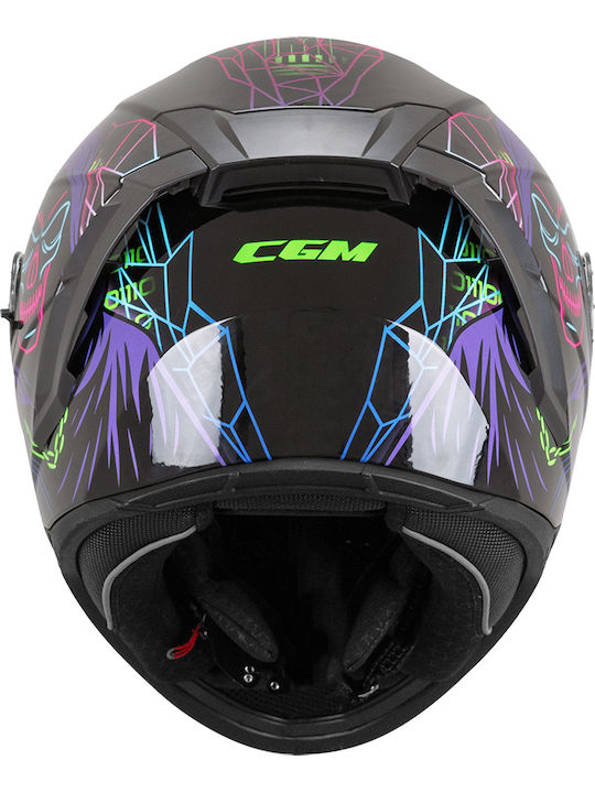 CGM Blast Tech 311T Black / Violet / Green Fluo Κράνος Μηχανής Full Face ECE 22.06 1550gr με Pinlock και Sunvisor