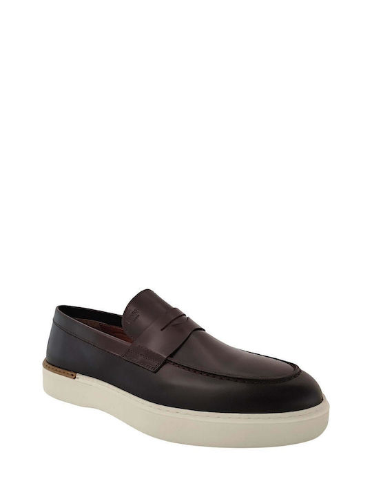 Δερμάτινα Ανδρικά Loafers σε Καφέ Χρώμα