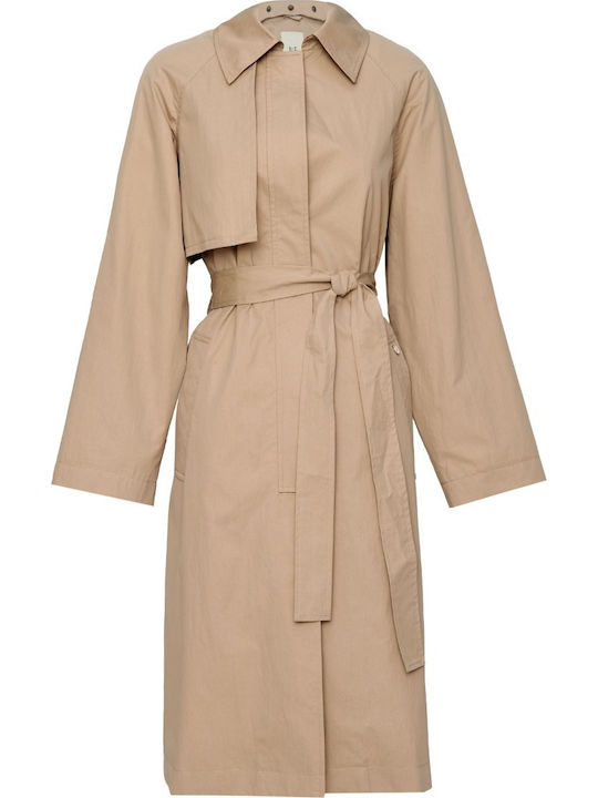 Γυναικεία Beige Καμπαρντίνα