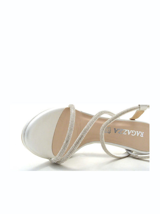 Leather Sandals with Strass Perla