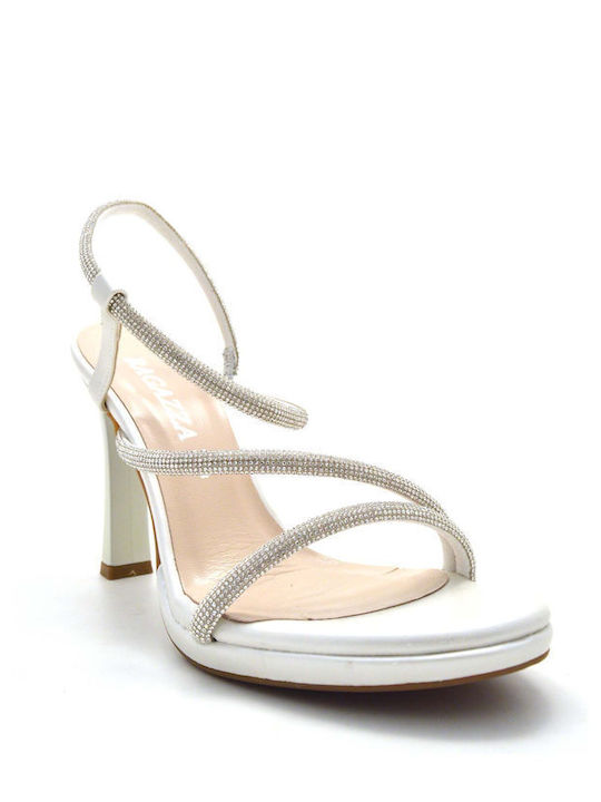Leather Sandals with Strass Perla