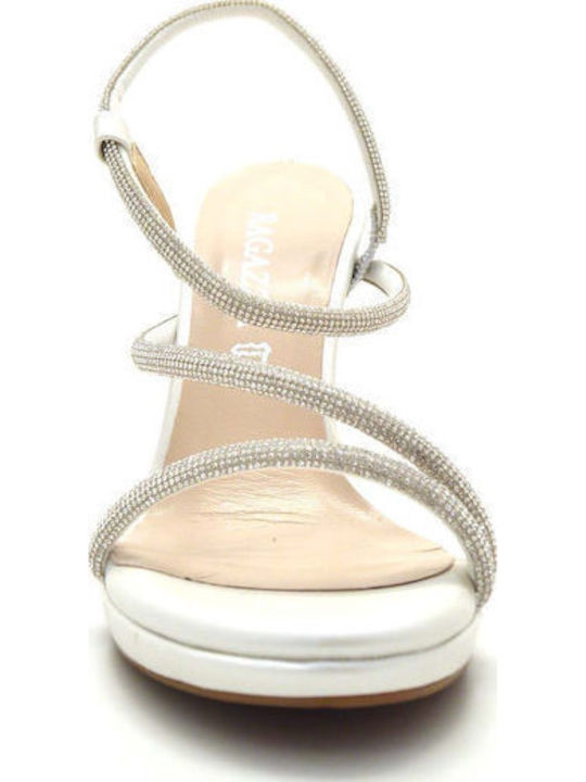 Leather Sandals with Strass Perla