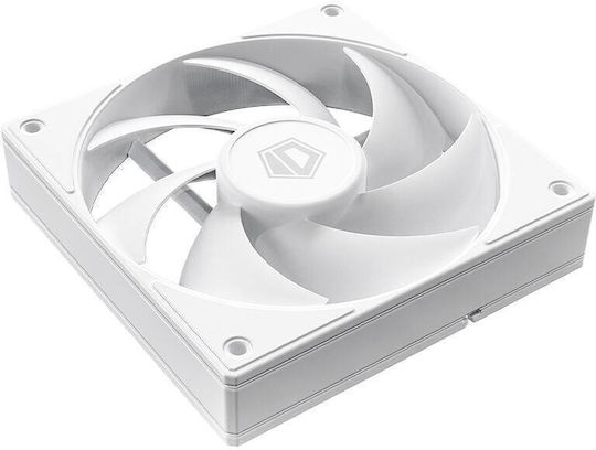 ID-Cooling AF-125 Ventilator Pentru Carcasă 120mm (2000rpm / 78.25cfm) Fără Iluminare LED și Conexiune 4-Pin PWM 3 Bucăți Albe