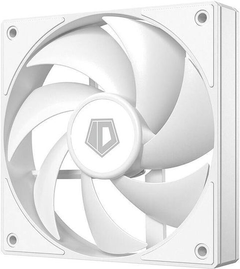 ID-Cooling AF-125 Ventilator Pentru Carcasă 120mm (2000rpm / 78.25cfm) Fără Iluminare LED și Conexiune 4-Pin PWM 3 Bucăți Albe