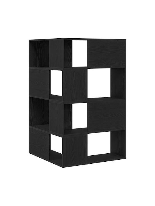 Corner Bookcase Black Oak 140x30x140cm