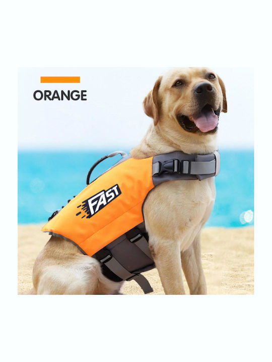 Animal Dog Life Jacket Waterproof Orange 50x76cm Large
