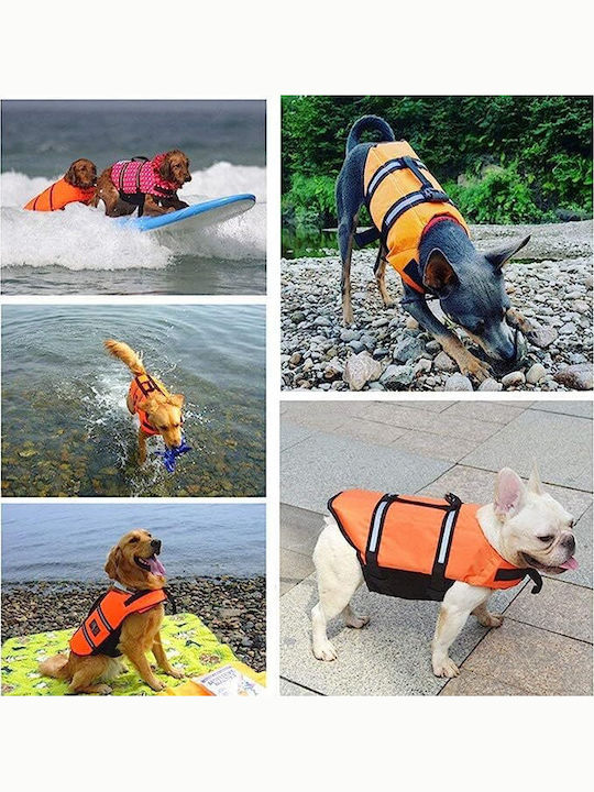 Animal Orange Dog Life Jacket Waterproof 35cm