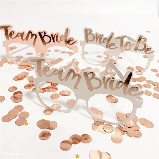 Χάρτινα Γυαλιά “team Bride” 10τμχ 9pink 1white
