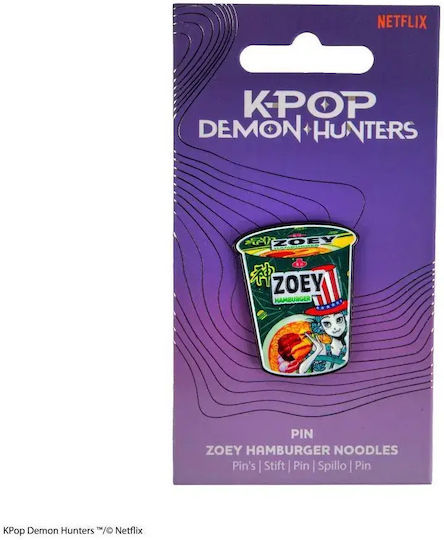 Cinereplicas Pin Badge - Zoey Hamburger Noodles - K-Pop Demon Hunters