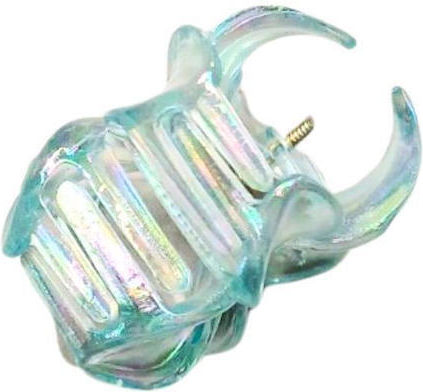 Mini Haarspangen Blau Glänzendes Blumenform 525749-4-blau