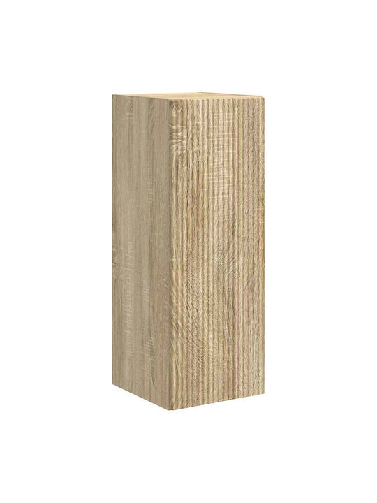 Wand Wohnzimmer Nische aus Spanplatte Sonoma 30x31x80cm