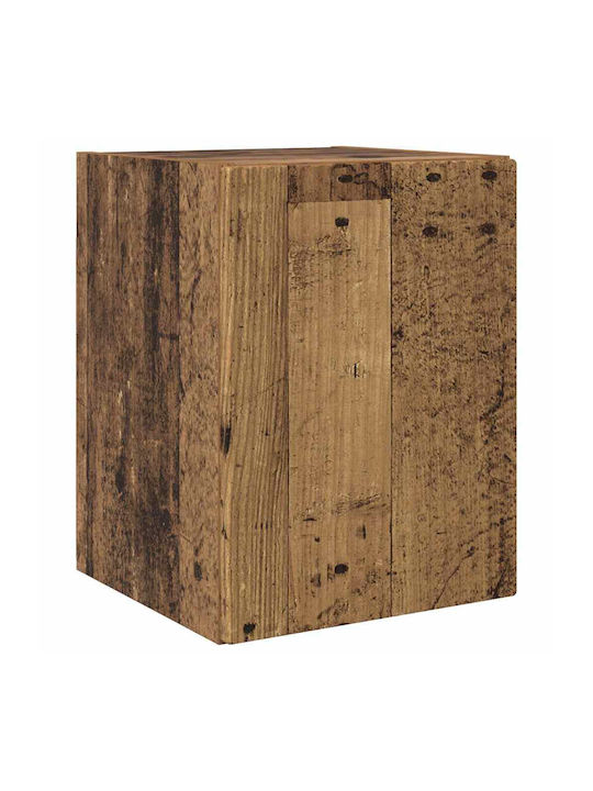 Wall Mounted Living Room Cabinet Made of Particle Board Old Wood 30x31x40cm