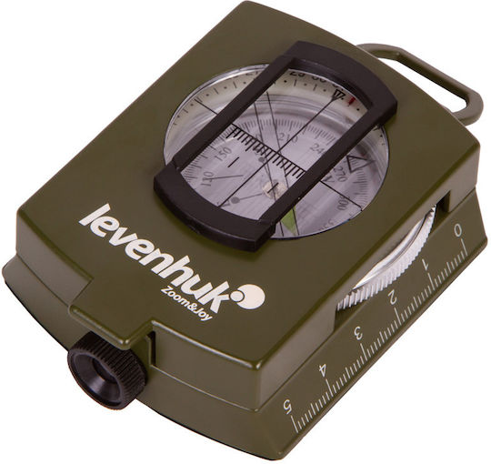 Levenhuk Army Ac10 Compass Navigation Orientation Liquid-filled Sight Slot Scale Maps Bubble Level Two Scales Centimeter Scale Inch Scale Brown