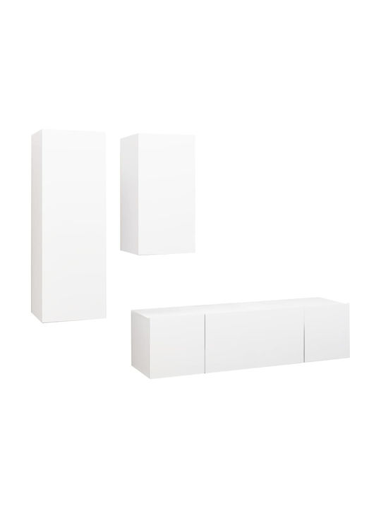 Wall Living Room Cabinet made of Particle Board White 60x30x30cm
