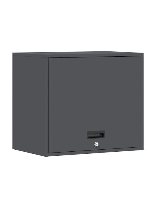 Wand Wohnzimmer Vitrine aus Metallisch Anthrazit 60x40x53cm