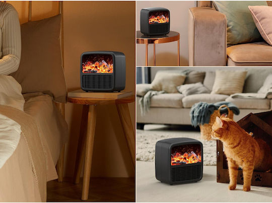 Alista Home Aerotermă Ceramică de Cameră de Podea Neagră 1500W
