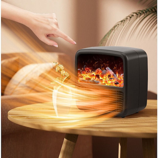 Alista Home Aerotermă Ceramică de Cameră de Podea Neagră 1500W