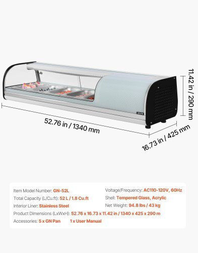 Vevor Настолници с Капацитет 52л