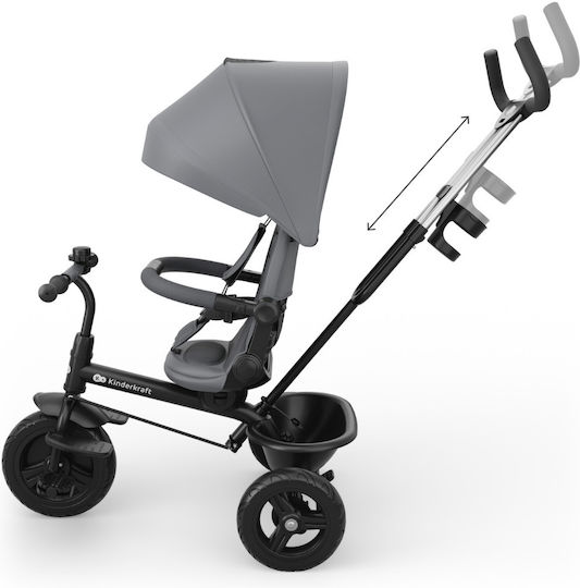 Kinderkraft Aston 2 Plus Wandelbar mit Elterngriff Grau