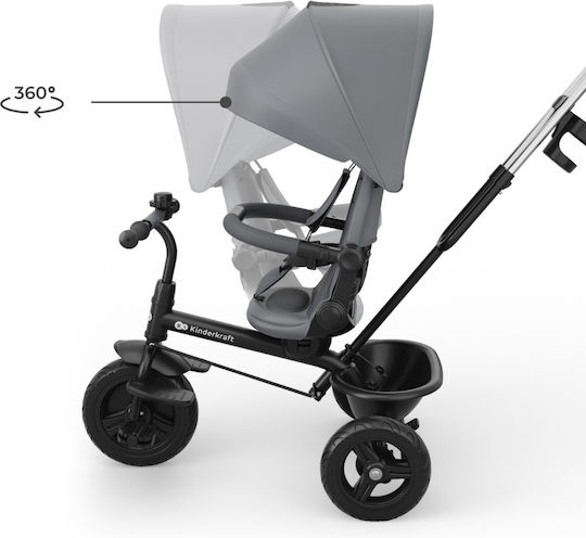 Kinderkraft Aston 2 Plus Wandelbar mit Elterngriff Grau