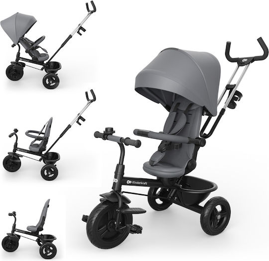 Kinderkraft Aston 2 Plus Wandelbar mit Elterngriff Grau