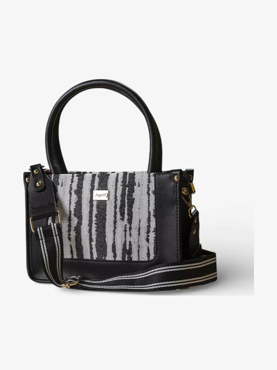 Υφασμάτινη Γυναικεία Τσάντα Χειρός Χρυσή