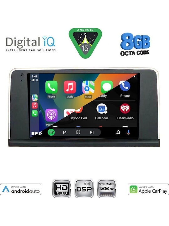 Digital IQ Car Audio System for BMW X5 (E70) / X6 (E71) 2006-2009 (Bluetooth/USB/WiFi/GPS/Apple CarPlay/Android Auto) with 9" Touch Screen
