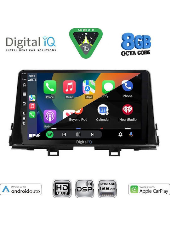 Digital IQ Car Audio System for Kia Picanto 2021+ with Touch Screen 9" Digital IQ BXF 7310 CPAA Bluetooth USB Wi-Fi GPS Apple CarPlay Android Auto