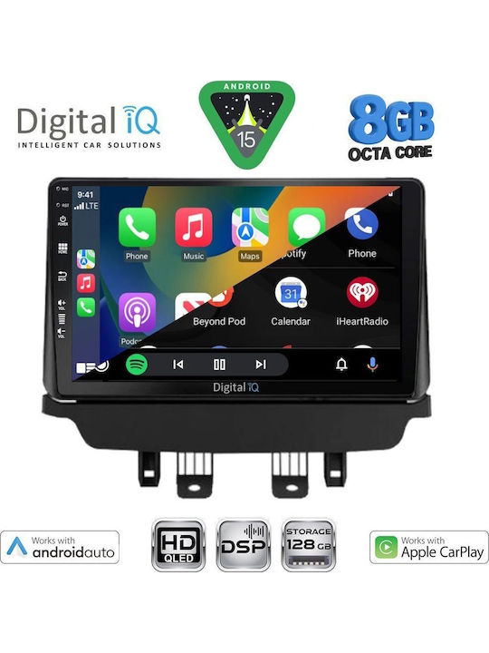 Digital IQ Car Audio System for Mazda CX-3 2014-2023 Bluetooth USB WiFi GPS Apple CarPlay Android Auto with 9" Touch Screen