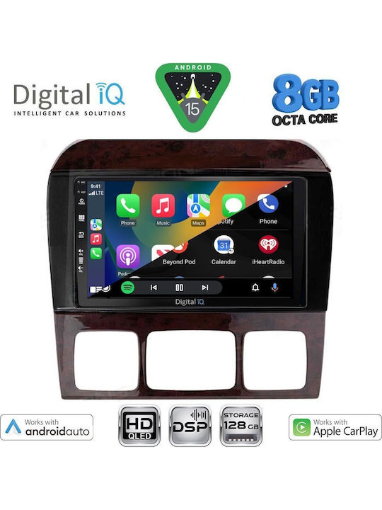 Digital IQ Car Audio System for Mercedes-Benz S Class 1998-2005 Bluetooth USB WiFi GPS Apple CarPlay Android Auto with 9" Touch Screen
