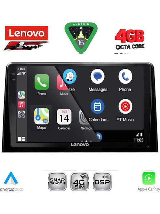 Lenovo Car Audio System for Peugeot Partner Opel Combo Fiat Doblo Toyota Proace Citroen Berlingo 2018+ (Bluetooth/USB/WiFi/GPS/Apple CarPlay/Android Auto) with 10" Touch Screen